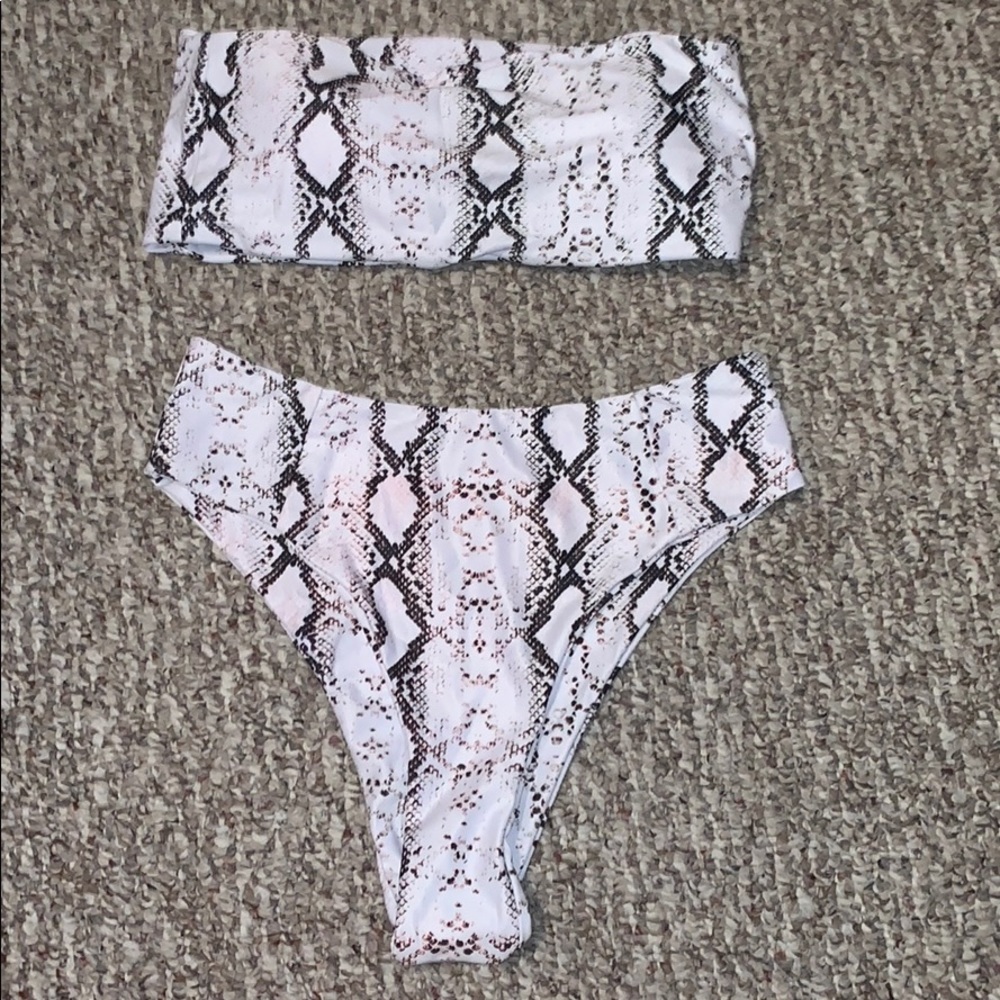 2 piece snake skin bikini